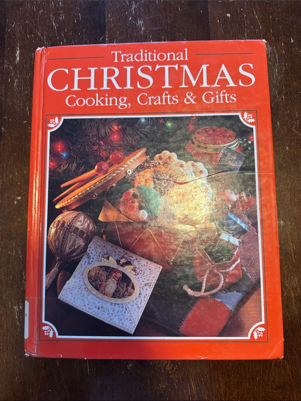 Traditional Christmas Cooking, Crafts & Gifts Hardcover Book - Red